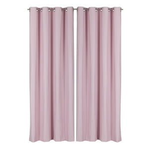 Clems - Pack 2 Cortina Tradicional 100% Blackout Rosa