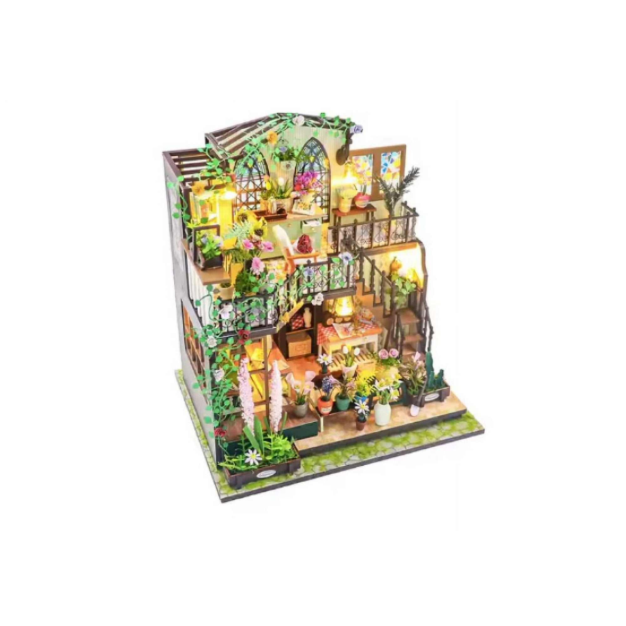 China - Kit Armable Diy “darcy Flower House” – Florería Miniatura Con Luces Led M2322