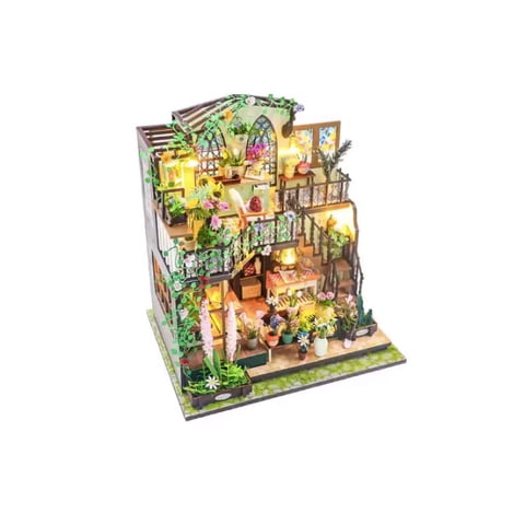 China - Kit Armable Diy “Darcy Flower House” – Florería Miniatura Con Luces Led M2322