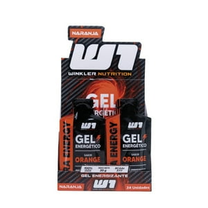Winkler Nutrition - Caja 24 Unidades Geles Energéticos Boost + Bcaas Sabor Naranja