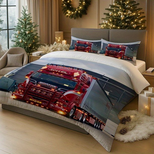 3pcs Super Skane Snow Super Card Pattern Set Soft Duvet Cover + 2 Pillowcases