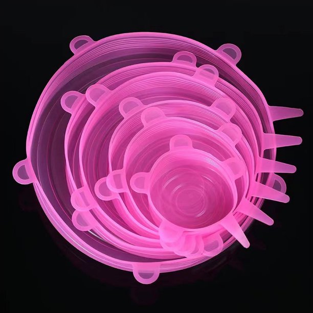 Set Of 6 Multifunctional Silicone Stretch Lid, Universal Silicone Food Packaging Bowl And Pot Lid, Fresh Microwave Cover Stretch Silicone Lid, Kitchenware Accessories