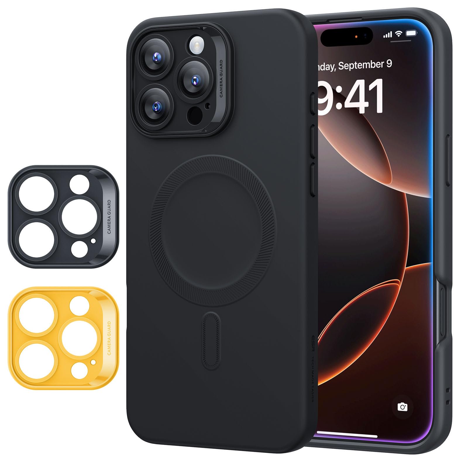 Funda Esr Para Iphone 16 Pro Con Magsafe De 6,3 Pulgadas De Silicona Negra