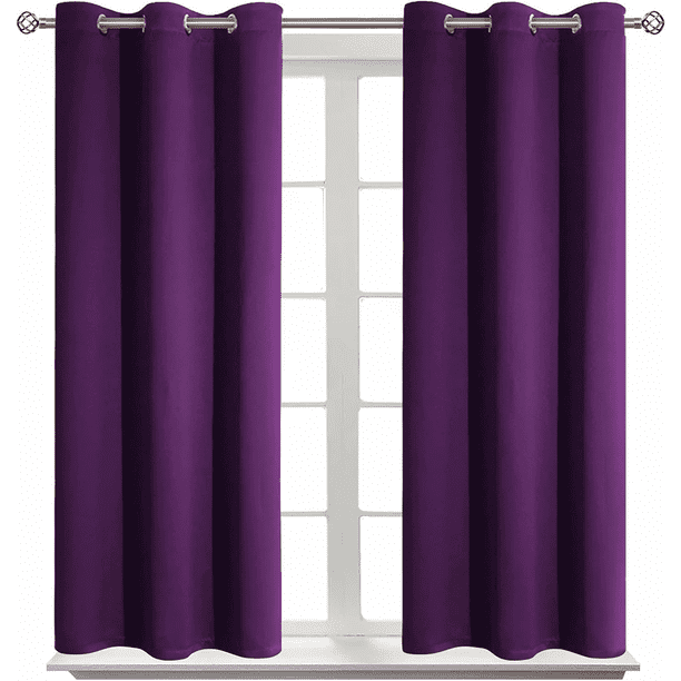 Cortinas opacas para dormitorio - Cortinas térmicas con ojales para sala de estar, 42 x 84 (107 x 213), una pieza