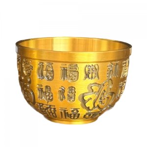 Magideal - Contenedor De Almacenamiento De Cuenco De Tesoro De Latón, Cuenco Bai Fu, Escultura Artesanal, Cornucopia, Chino Tradicional Para Decoración De Dormit