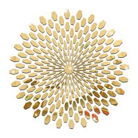 Bothyi - Espejo Pegatinas De Pared Calcomanía Redonda Creativa Para El Hogar Cocina Tv Fondo Dorado