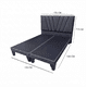 thumbnail image 2 of Cama Dos Plazas Con Respaldo y bases divididas de 150 X 190cm Tapizada en Lino Gris Oscuro, 2 of 5