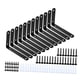 thumbnail image 5 of 12 piezas de soportes de esquina para estante de pared, soportes de ángulo para juntas que ahorran espacio, soportes para estante para armario, Negro, 5 of 5