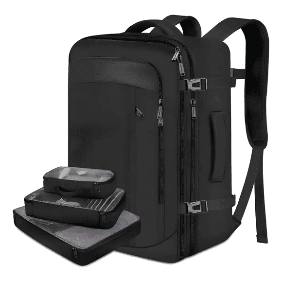 Mochila Viaje Vancropak Belug 1215 Negra Impermeable Expandible Antirrobo 50L negro