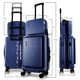 thumbnail image 2 of Equipaje de mano TRAVELARIM 56 x 36 x 25 cm con bolsa de cosméticos, color azul marino, 2 of 3
