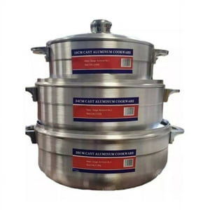 Click Ventas - Set Juego De 3 Ollas Calderos Arroceras Aluminio Cocina