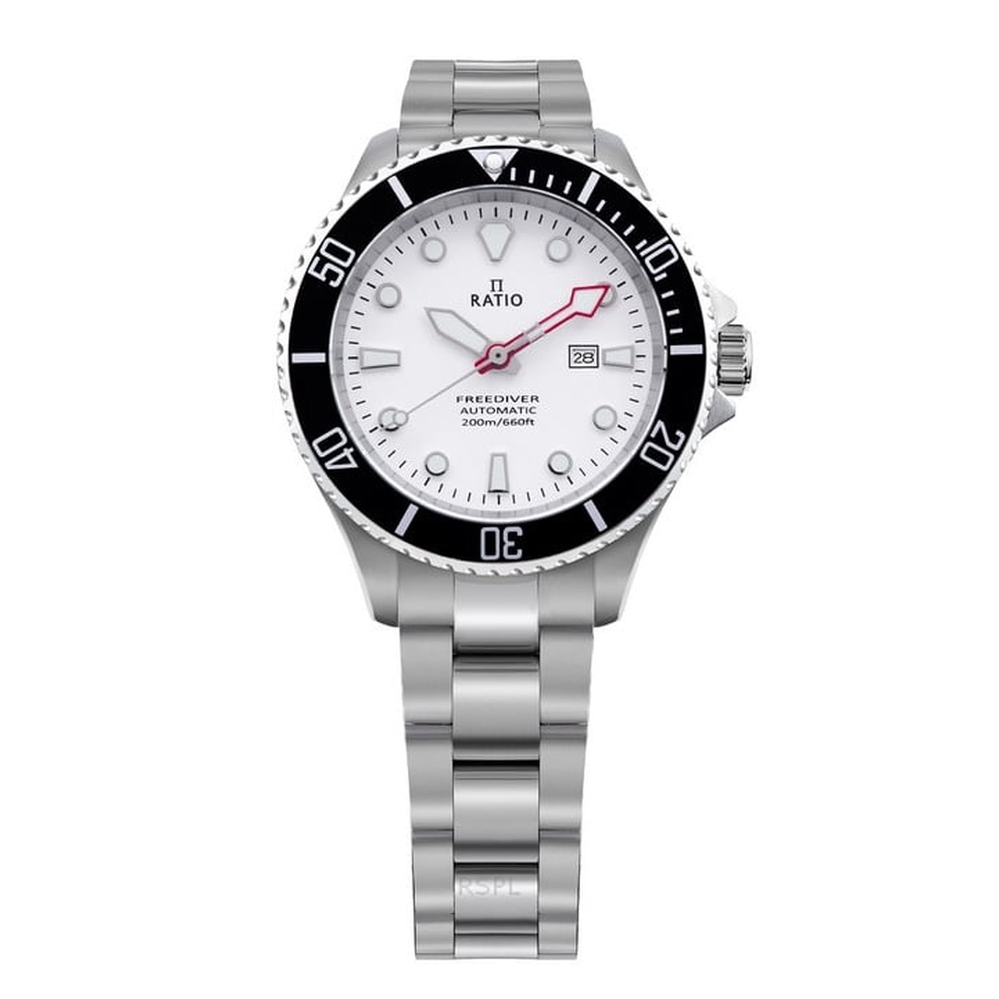 Reloj Automático Ratio Mujer Acero Inoxidable Blanco