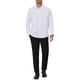 thumbnail image 2 of Camisas formales para hombres con cuello de cuadros, manga larga, abotonadas, talla 2XL, color blanco, 2 of 6