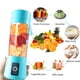 thumbnail image 2 of Mezcladora Portátil Mezcladora Personal De Fruta Recargable Con Mini Mezcladora Para Smoothie Azul Seis Hojas 400ml (8 * 8 * 25cm), 2 of 3