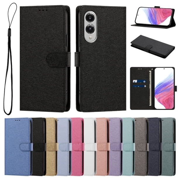 Cartera para Samsung Galaxy S25 Edge con Bolsillo de Tarjetas, Negro