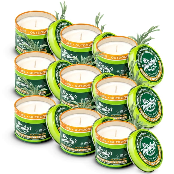 Velas repelentes de mosquitos Murphy's Naturals, paquete de 9