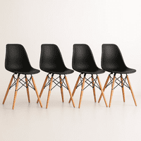 Klik Muebles - Pack De 4 Sillas Eames Negra