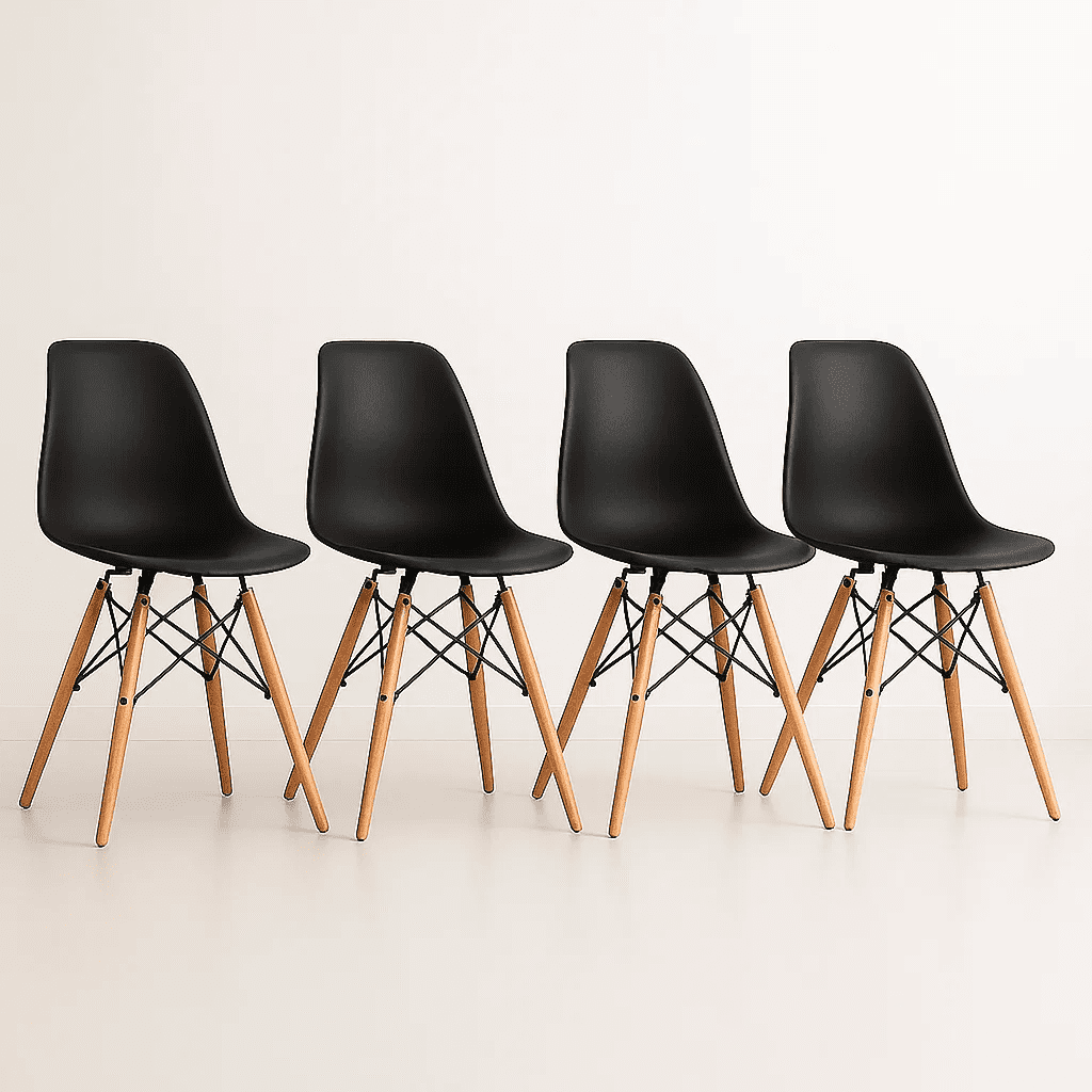 Klik Muebles - Pack De 4 Sillas Eames Negra
