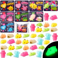 Joyin - Tarjetas De Regalo Con Juguetes Mochi Squishy Que Brillan En La Oscuridad Para Niños