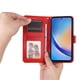 thumbnail image 3 of Funda tipo cartera FOXDOCK para Samsung Galaxy A35 , diseño girasol en relieve, cuero PU, cierre magnético, soporte y tarjetero, 3 of 5