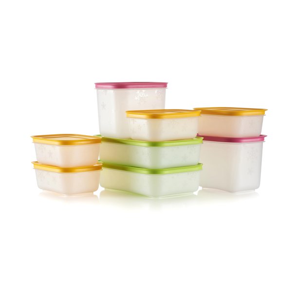 Juego de 8 Recipientes Tupperware para Almacenamiento de Alimentos, Libre de BPA y Apto para Lavavajillas