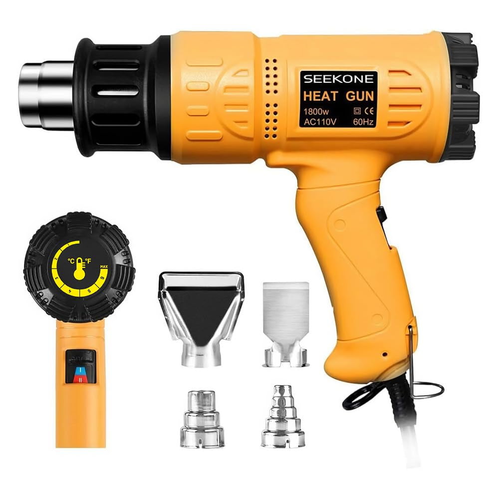 Pistola De Calor Seekone 1800w 50°c-650°c De Temperatura Variable