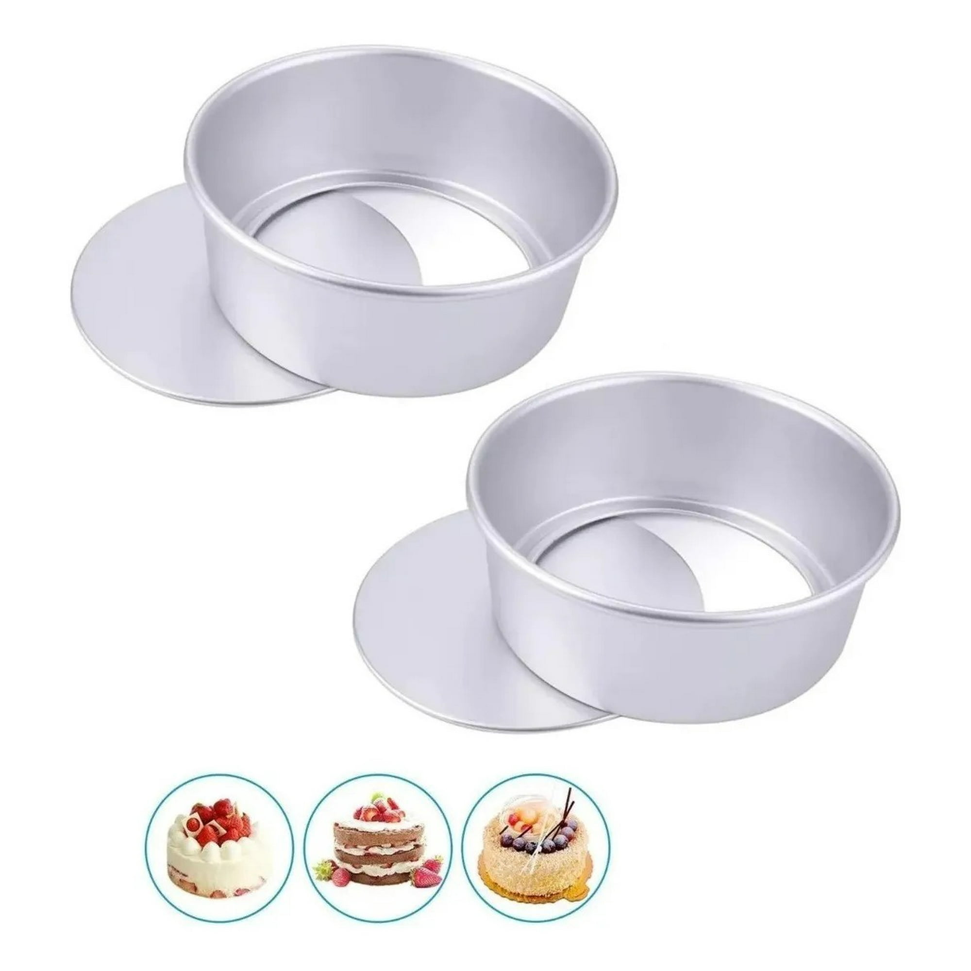 Genérica - 2pcs Moldes De Aluminio Para Tortas - Φ 20cm