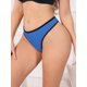 thumbnail image 4 of INSPIRE CHIC Bragas de Tanga de Cintura Baja para Mujer, Ribeteadas, Suaves, Transpirables, con Contraste de Color, Ropa Interior Pequeña Azul, 4 of 4