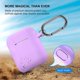 thumbnail image 2 of Funda de Silicona ATUAT para AirPods con Llavero – Color Lila Claro, 2 of 7
