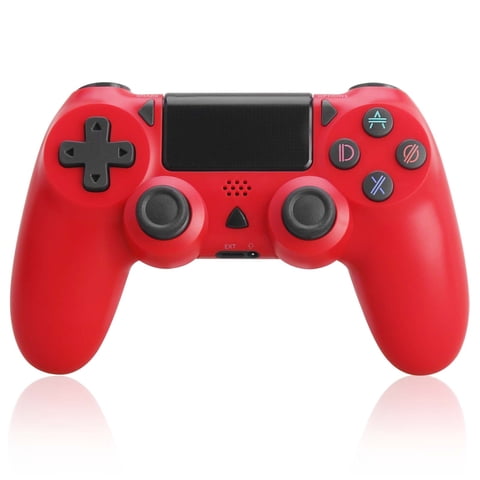 Genérico - Mando Inalámbrico Compatible Con Ps4/Slim/Pro Y Pc, Joystick Para Juegos Remotos, Rojo