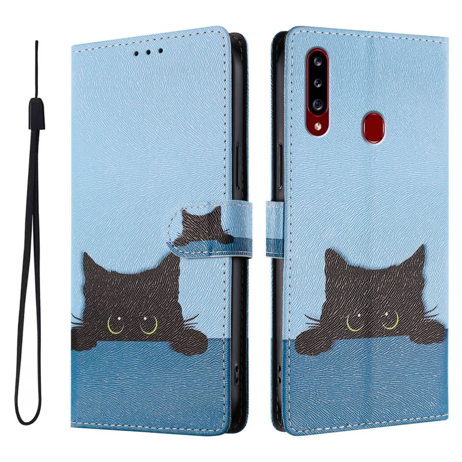 Foxdock Funda Tipo Cartera Para Samsung Galaxy A20s Con Soporte Y Correa – Diseño De Patrones Lindos
