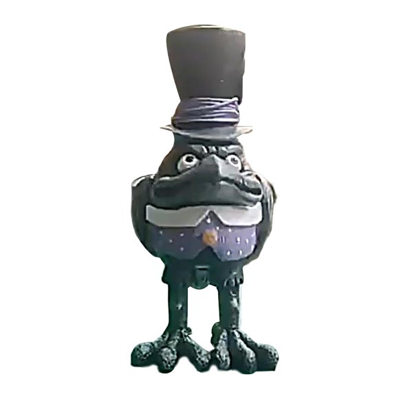 Estatua De Cuervo De Dibujos Animados De Halloween, Figuras De Animales, Escultura De Pájaro Para Decoración Del Hogar, Color Morado