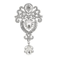 Magideal - Broche De Diamantes De Imitación, Broche De Boda Pin Vintage Moda Elegante Novia Joyería Vestido Accesorios Para Vestido De Fiesta, Mujer Madre De La