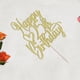 thumbnail image 3 of Cake Topper Feliz 25 º Cumpleaños Dorado Con Brillo, 3 of 7