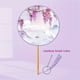 thumbnail image 1 of 1pc, Long-handled Round Silk Cloth Fan Chinese Wind Hand Fan Chinese Ancient Wind Translucent Silk Group Fan Hanfu Cheongsam Dress Up Accessories, 1 of 3
