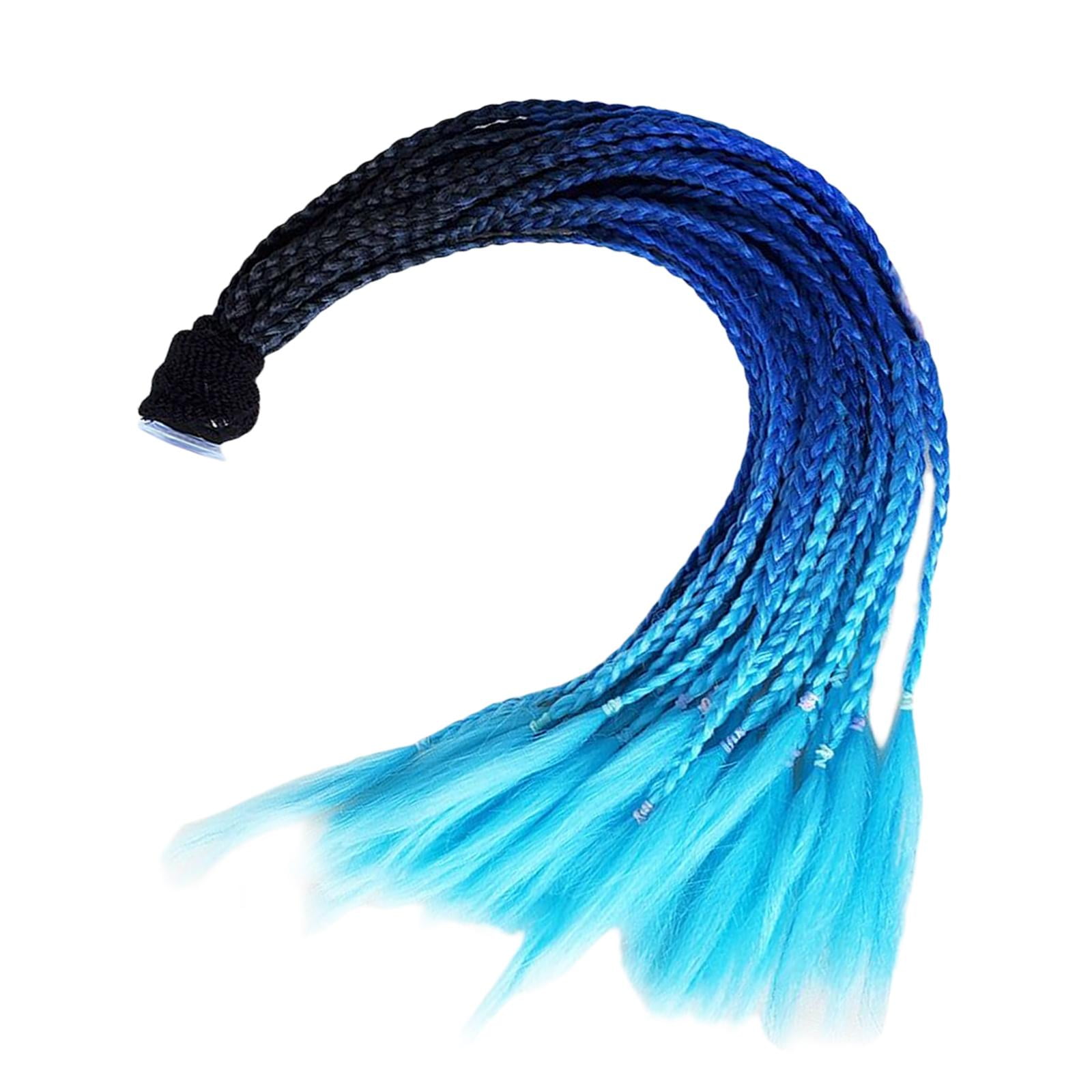 Ioensy - Casco De Motocicleta Trenzas Cola De Caballo 55cm-60cm Punk Apto Para Bicicleta Mujer Hombre