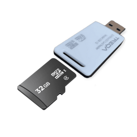 Adaptador Lector de Tarjetas SD y Micro SD TREQA Blanco USB 2.0