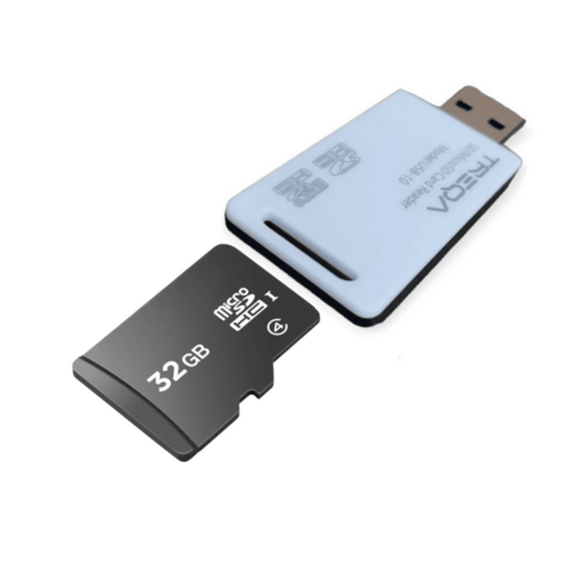 Adaptador Lector De Tarjetas Sd Y Micro Sd Treqa Blanco Usb 2.0