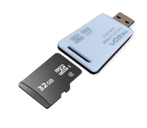 Adaptador Lector De Tarjetas Sd Y Micro Sd Treqa Blanco Usb 2.0