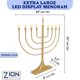 thumbnail image 2 of Janucá Eléctrica Tradicional Zion Judaica 58 cm Dorado Satinado USB LED, 2 of 7