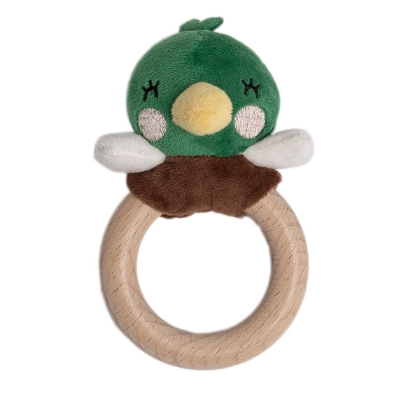 Mordedor Pearhead Pato 13 cm de Madera y Peluche