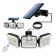 thumbnail image 2 of Luz solar foco triple cabezal con sensor de movimientos negro con cable, 2 of 3
