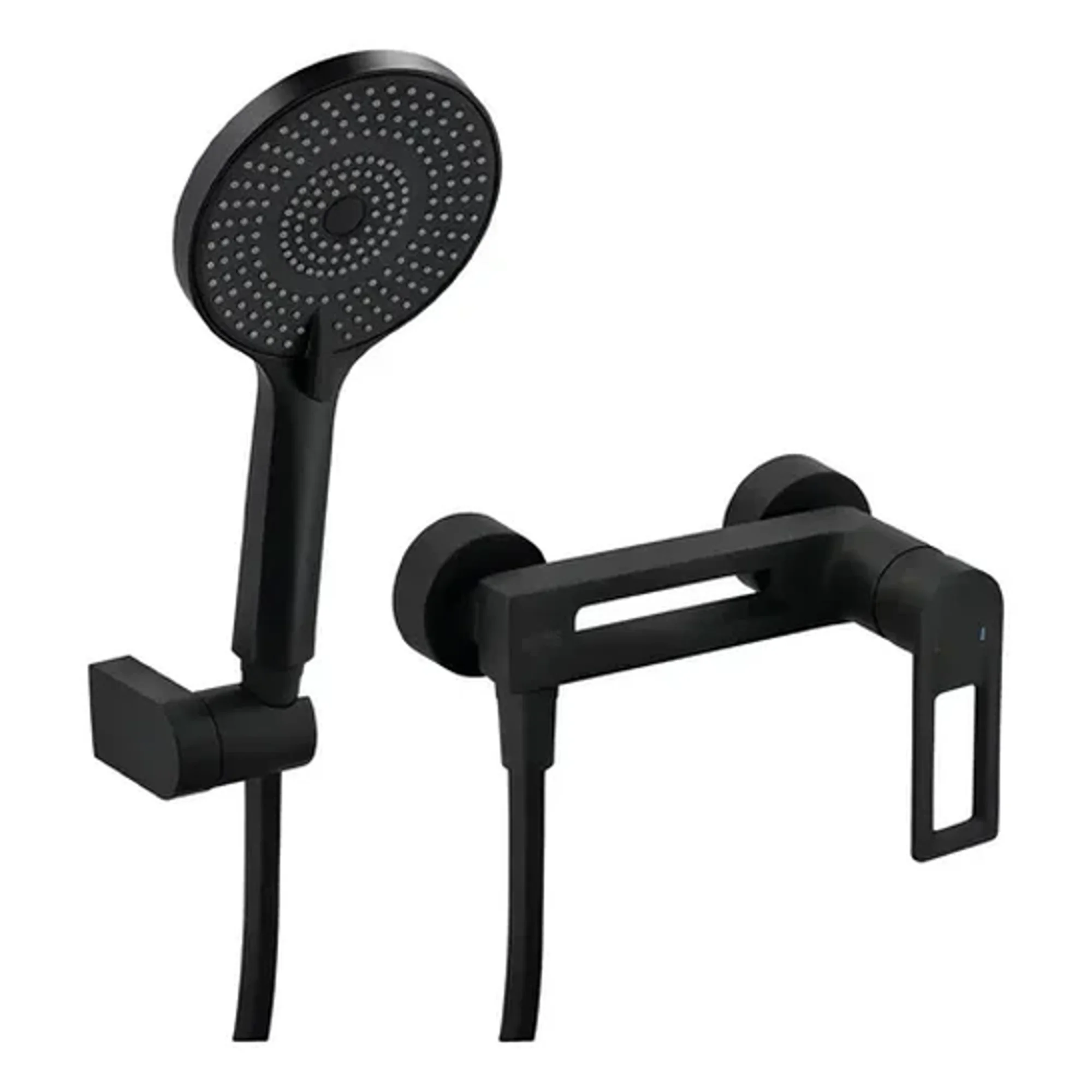 Tarento Cromo - Grifería De Baño Negro Monocomando Ducha Tarento Stretto Acabado Mate