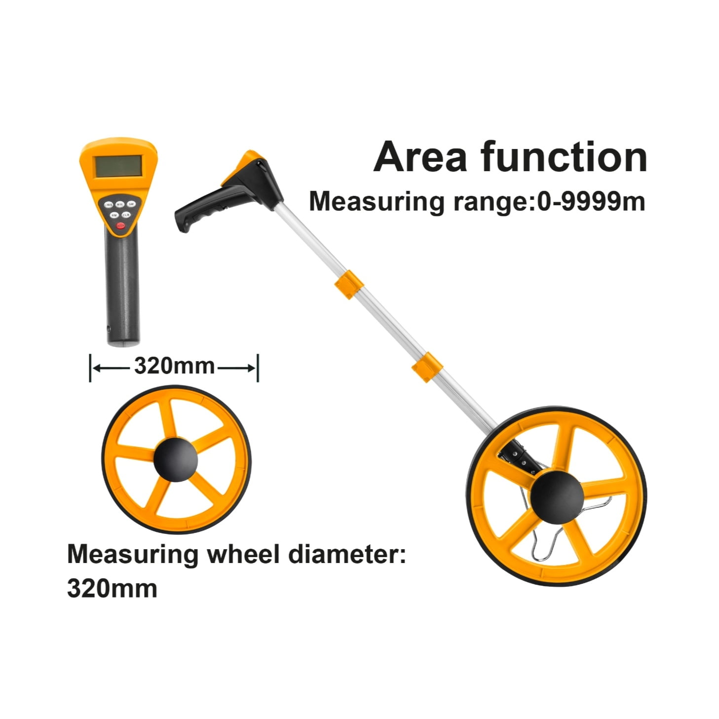 Odometro Digital Rueda Medición Ingco 32 Cm + Bolso Hdmw23
