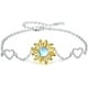 thumbnail image 1 of Pulsera Brazalete Plata Fina 925 Flor De Girasol Opalo Mujer plateado Talla única, 1 of 5