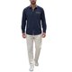 thumbnail image 2 of INSPIRE CHIC Camisas de Vestir para Hombre de Manga Larga con Cuello de Cuadros y Botones Abajo 2XL Azul Marino, 2 of 6