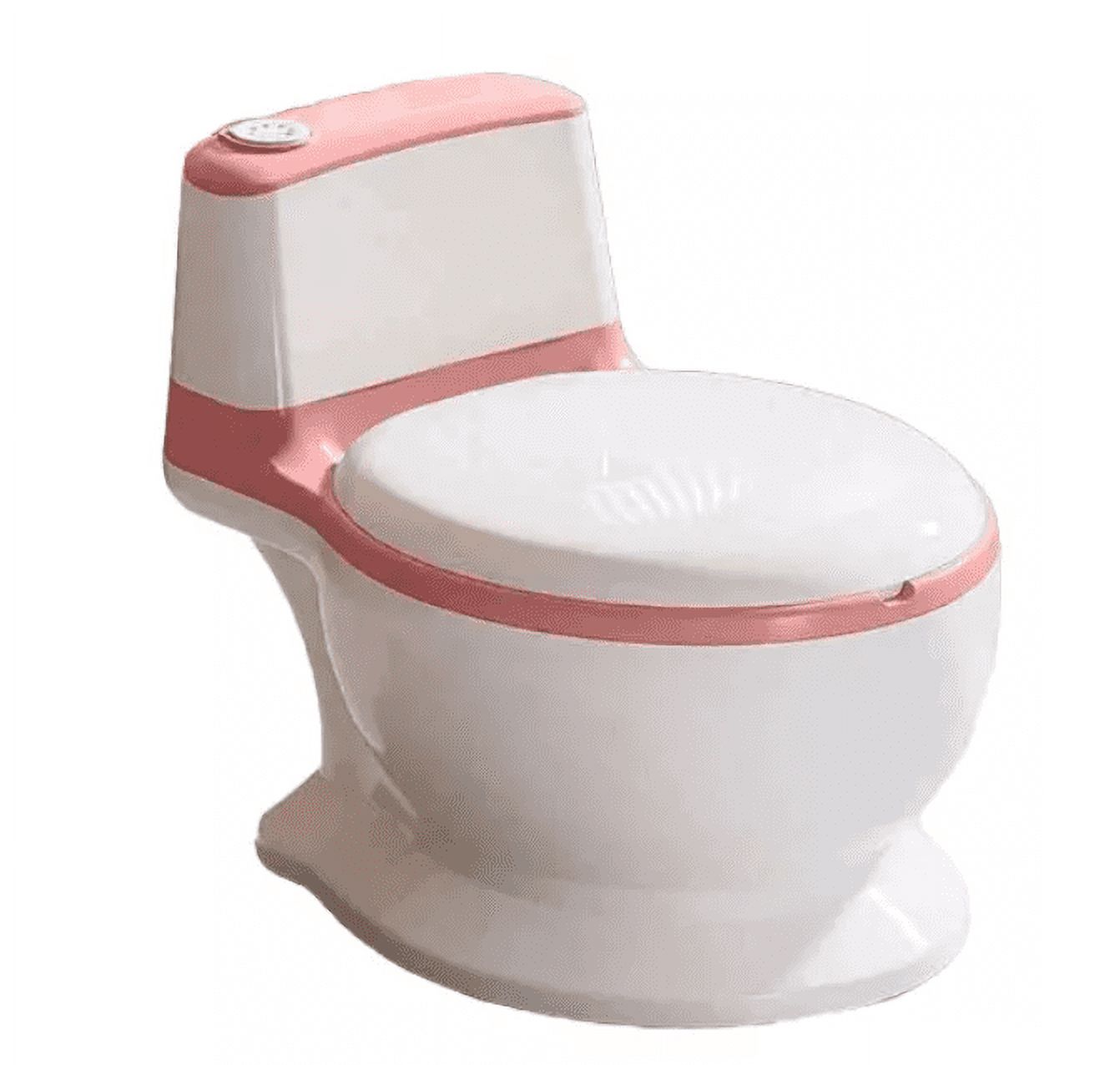 Genérico - Pelela De Bebé Tipo Inodoro Asiento Acolchonado Sonido Wc Rosa