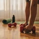 thumbnail image 3 of Set 2 Mancuernas 3kg Plástico Rojo Ejercicio Pesas Gimnasio, 3 of 6