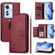 thumbnail image 1 of Funda tipo libro para OPPO Reno 11F 5G con bolsillo con cremallera, cierre magnético, 7 ranuras para tarjetas y correa para la muñeca., 1 of 6