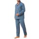 thumbnail image 4 of INSPIRE CHIC Conjunto de Pijamas para Hombre de 2 Piezas con Bolsillo y Botones de Manga Larga Talla L Azul Caqui, 4 of 5